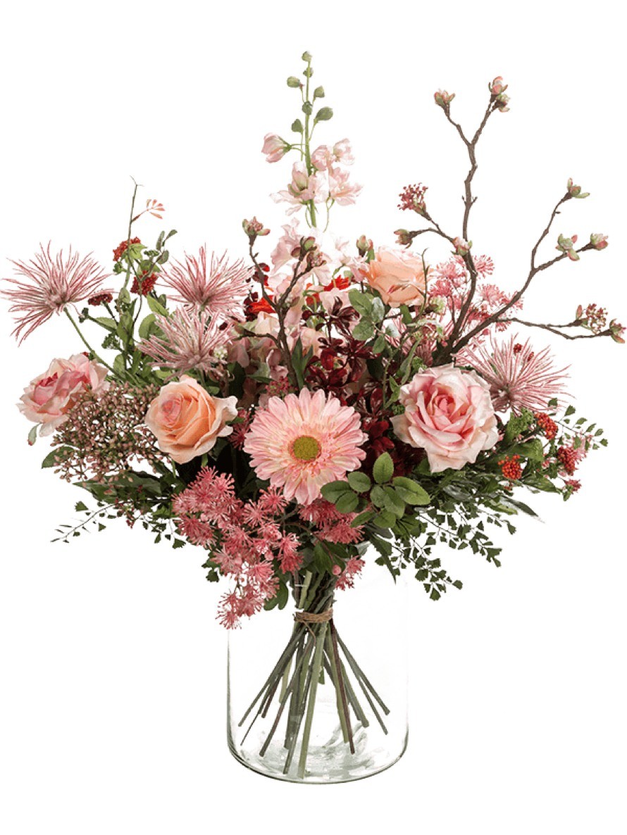 Großer und Pink Bouquet Terrapalme | - Kunstblumenstrauß Heim- Gartenshop